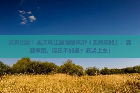 蚌埠去重庆乌江画廊团体旅游