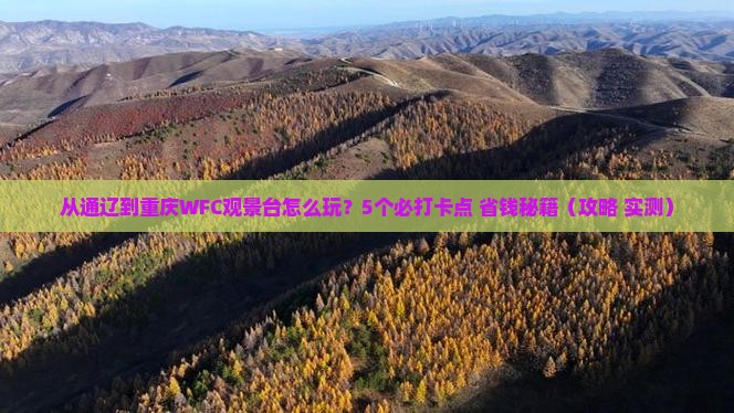 通辽到重庆wfc观景台哪里玩