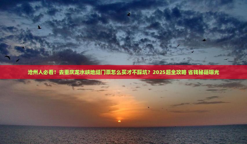 沧州去重庆龙水峡地缝门票