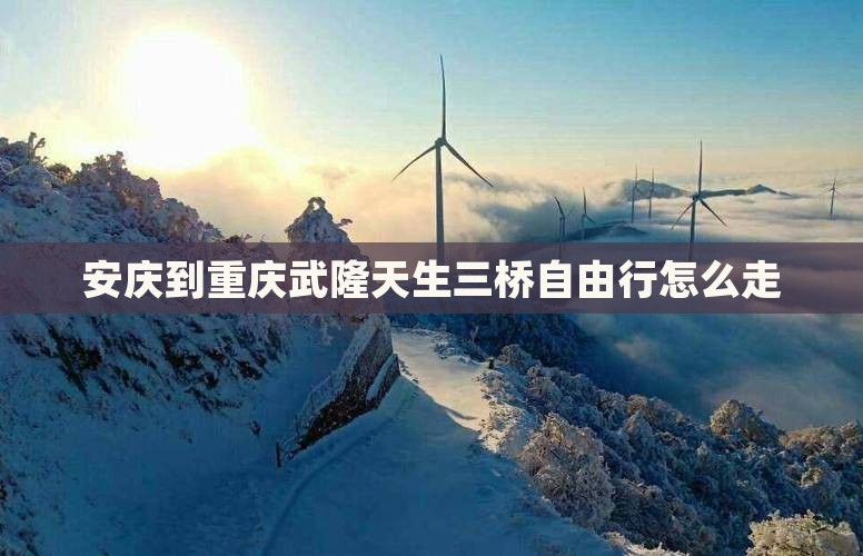 安庆到重庆武隆天生三桥自由行