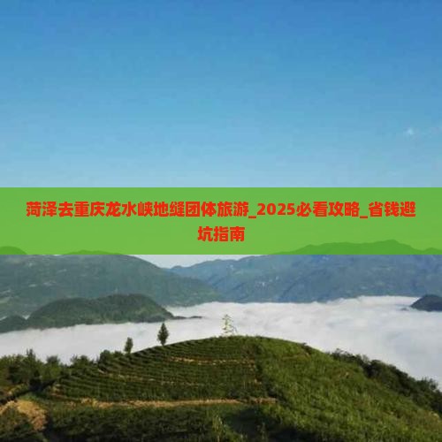 菏泽去重庆龙水峡地缝团体旅游