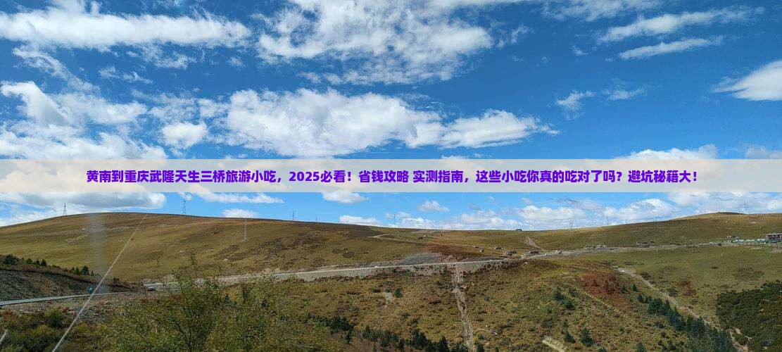 黄南到重庆武隆天生三桥旅游小吃