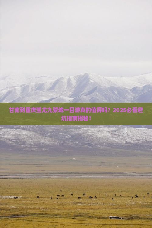 甘南到重庆蚩尤九黎城一日