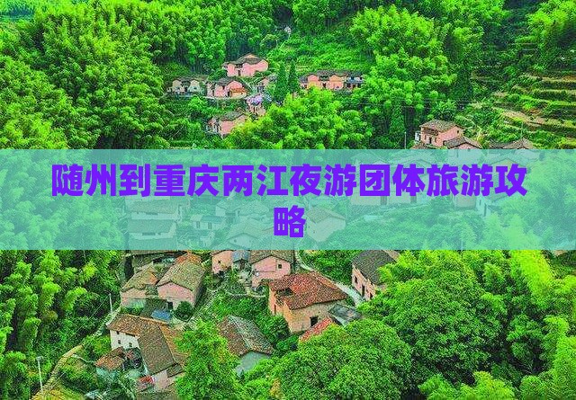随州到重庆两江夜游团体旅游