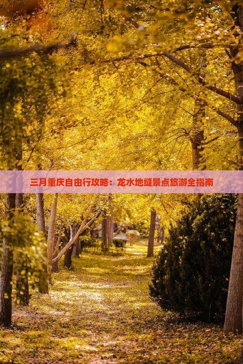 三月去重庆龙水峡地缝自由行