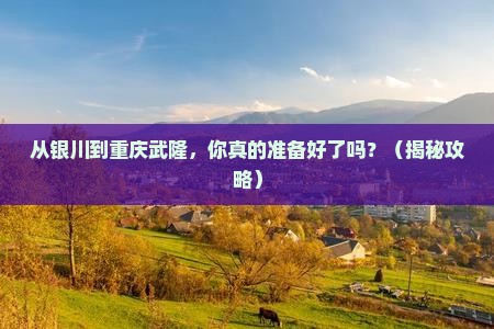 银川到重庆武隆旅游