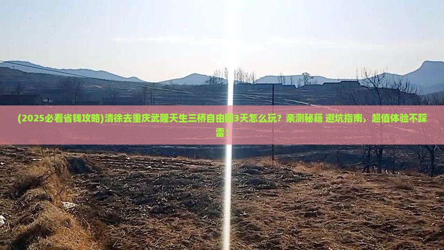 清徐去重庆武隆天生三桥自由团