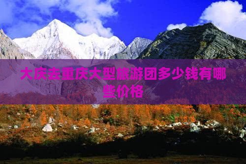 大庆去重庆大型旅游团