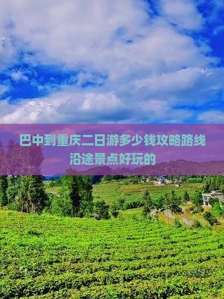 巴中到重庆二日游