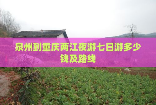 泉州到重庆两江夜游七日游