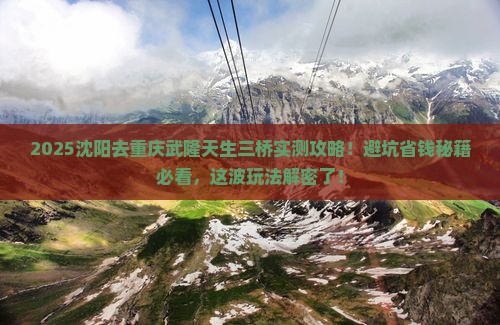 沈阳去重庆武隆天生三桥攻略