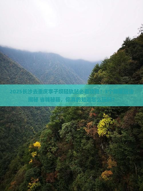 长沙到重庆李子坝轻轨站哪里玩