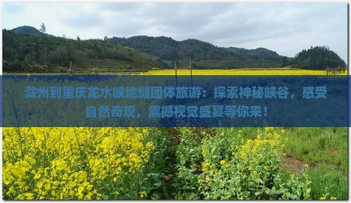 滁州到重庆龙水峡地缝团体旅游