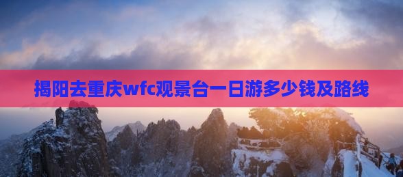 揭阳去重庆wfc观景台一日