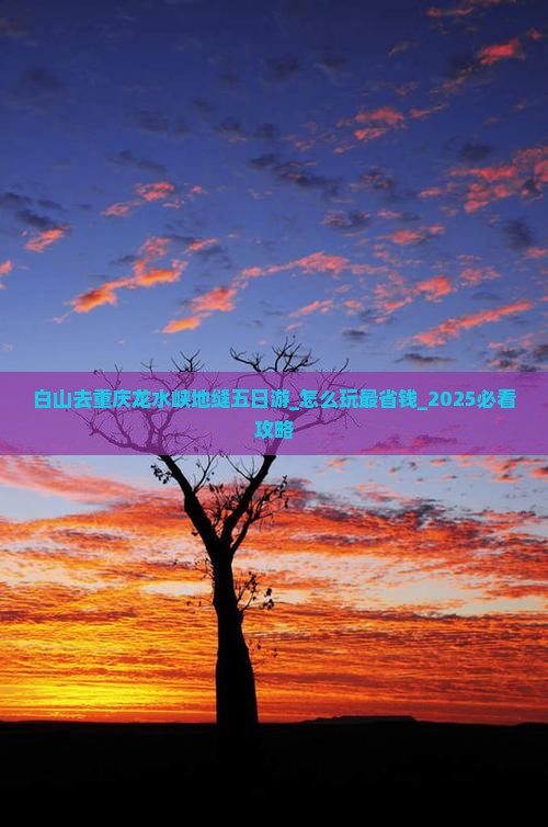 白山去重庆龙水峡地缝五日游