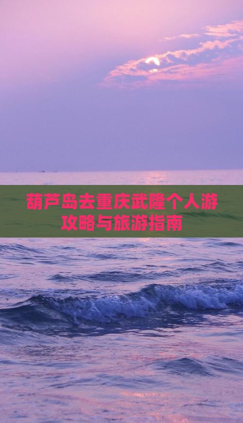 葫芦岛去重庆武隆个人游