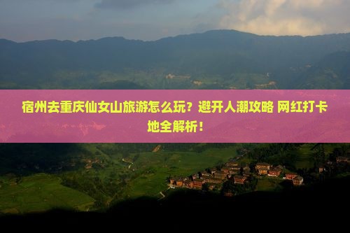 宿州去重庆仙女山旅游