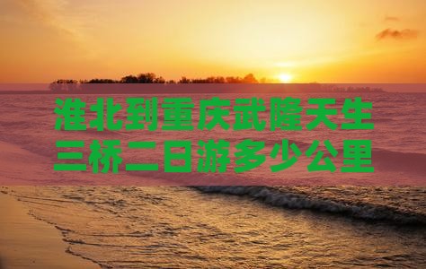 淮北到重庆武隆天生三桥二日游