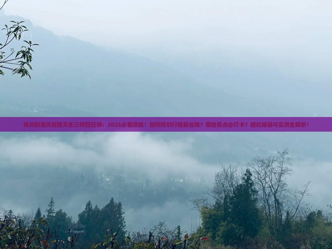 株洲到重庆武隆天生三桥四日游 株洲到重庆武隆天生三桥四日游