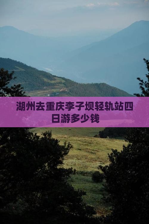湖州去重庆李子坝轻轨站四日游