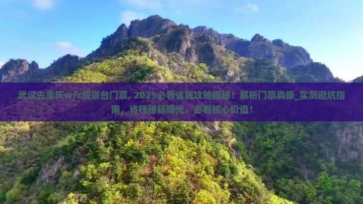 武汉去重庆wfc观景台门票