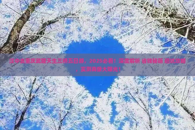 汉中去重庆武隆天生三桥五日游