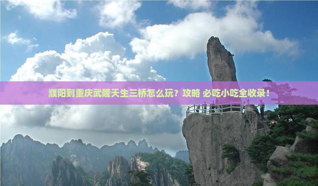 濮阳到重庆武隆天生三桥旅游小吃