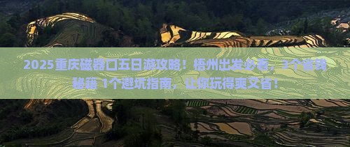 梧州去重庆磁器口五日游