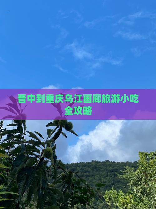 晋中到重庆乌江画廊旅游小吃
