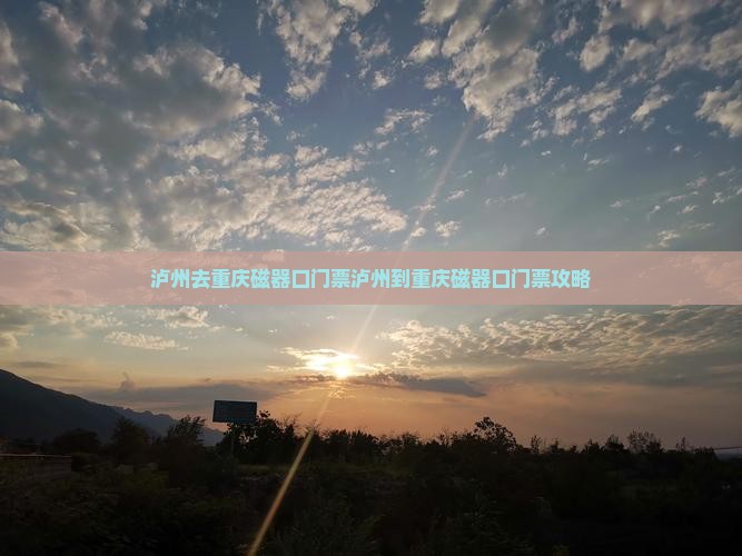 泸州去重庆磁器口门票