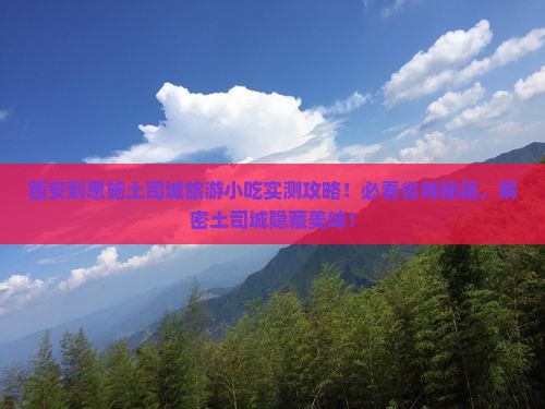 西安到恩施土司城旅游小吃