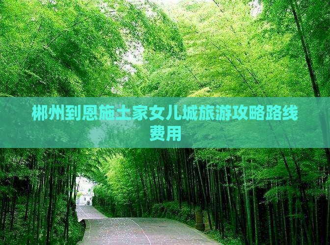 郴州到恩施土家女儿城旅游