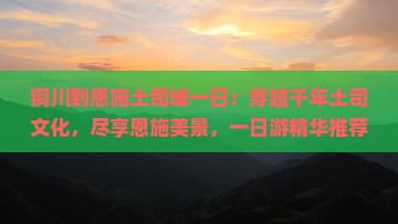铜川到恩施土司城一日