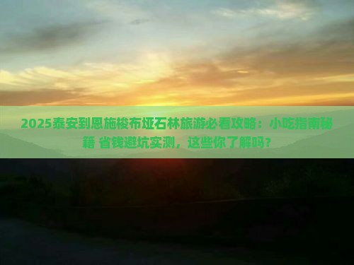 泰安到恩施梭布垭石林旅游小吃