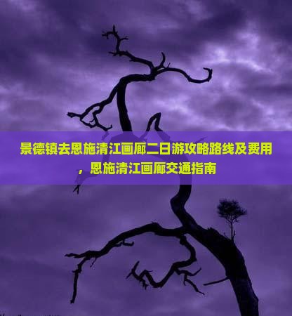 景德镇去恩施清江画廊二日游