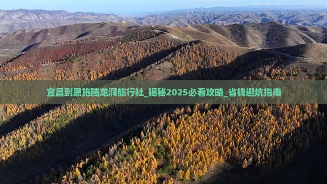宜昌到恩施腾龙洞旅行社 宜昌到恩施腾龙洞旅行社