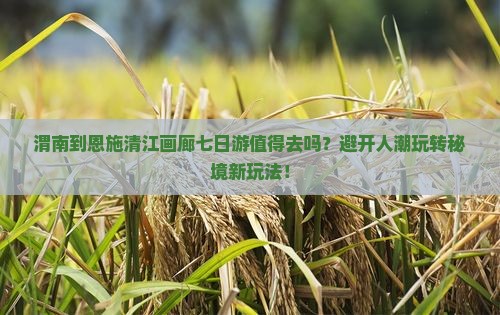 渭南到恩施清江画廊七日游