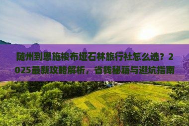 随州到恩施梭布垭石林旅行社