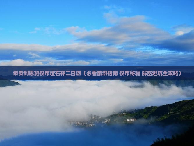 泰安去恩施梭布垭石林二日游