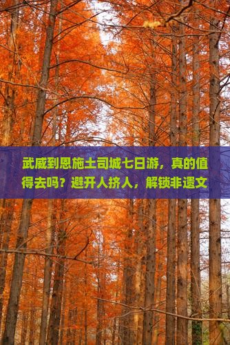武威到恩施土司城七日游