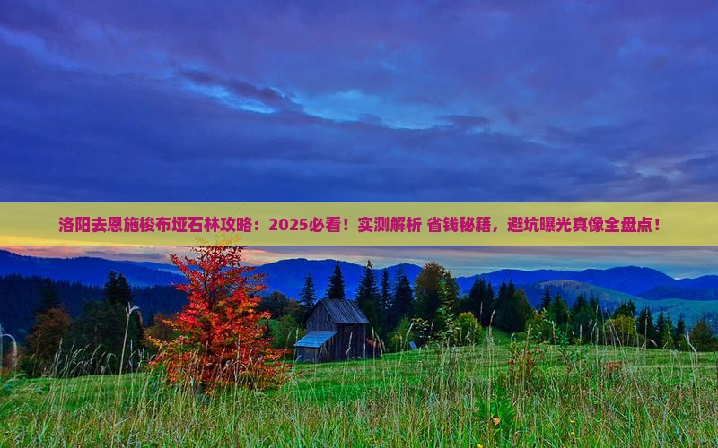 洛阳去恩施梭布垭石林攻略