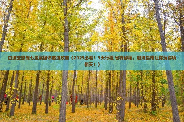 白城去恩施七星寨团体旅游
