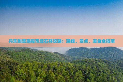 丹东到恩施梭布垭石林攻略