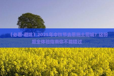 中秋节去恩施土司城必去地