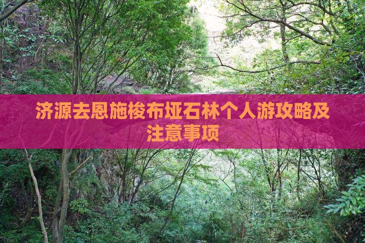 济源去恩施梭布垭石林个人游