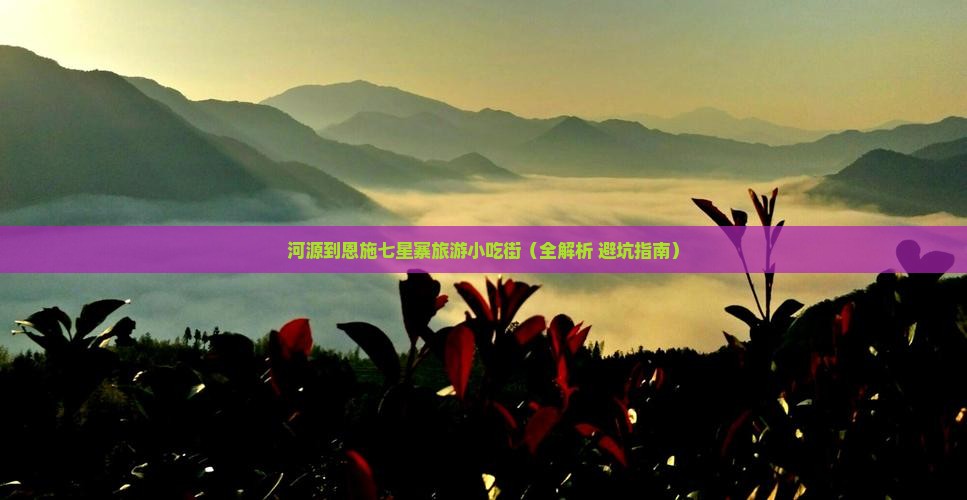 河源到恩施七星寨旅游小吃