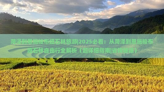 菏泽到恩施梭布垭石林旅游
