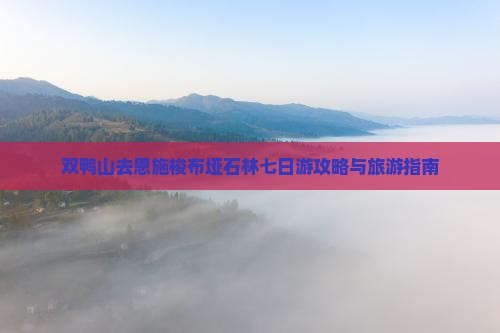 双鸭山去恩施梭布垭石林七日游