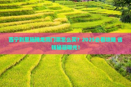 西宁到恩施腾龙洞门票