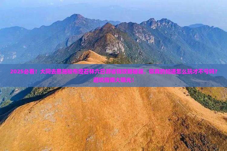 大同去恩施梭布垭石林六日游
